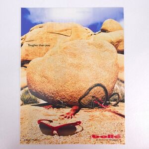 Vintage Bolle Sunglasses Print Ad Extreme Outdoor Advertising Collector Display